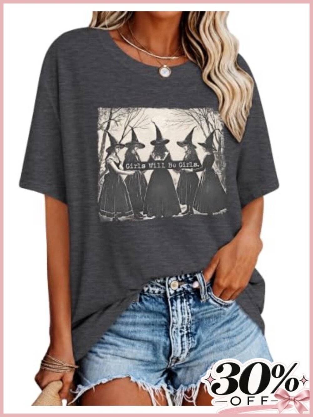 Halloween T-Shirt Women Funny Oversized Spooky Season Pumpkin Graphic Tee
